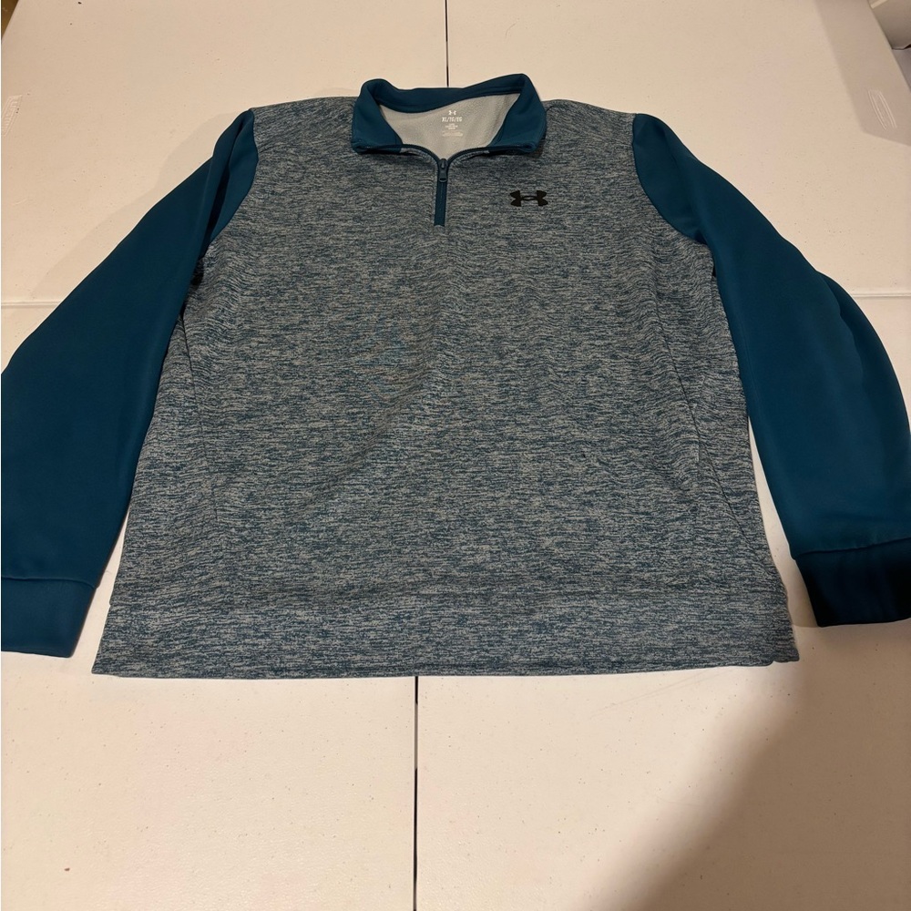 Under Armour Blue 1/4 Zip Pullover Athletic Sweatshirt Men’s Size XL